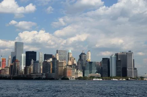 Manhattan skyline in New York Stock Photos