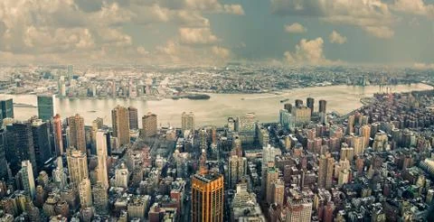 Manhattan skyline Stock Photos