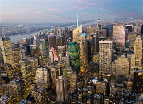Manhattan skyline 库存照片
