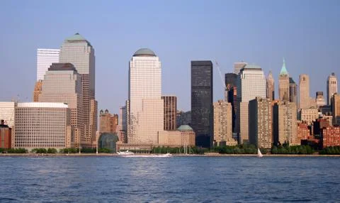 The Manhattan Skyline Stock Photos