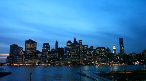 Manhattan Skyline seen from Brooklyn Video stock 2189157
