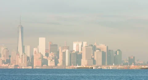 Manhattan Skyline Sunset (4K RAW) Video stock 46500049