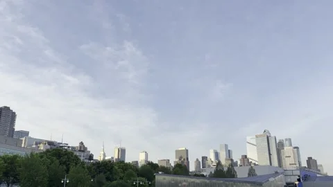 Manhattan Skyline Top with Clouds and Empire State Building 2 스톡 동영상 309324382