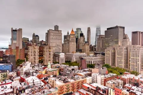 Manhattan Skyline View Stock Photos