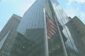 Manhattan Skyscraper with American Flag Footage