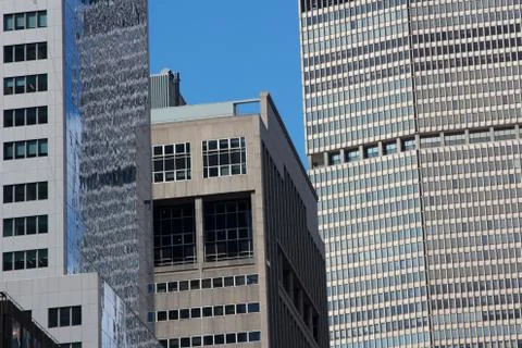 Manhattan Skyscraper Facades Stock Photos