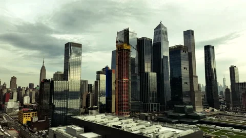 MANHATTAN SKYSCRAPER FLY-THRU Stock Footage 198406621