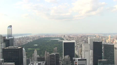 Manhattan from skyscraper Stock Footage 40499629