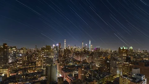 Manhattan Star Trails Stock Footage 120305322