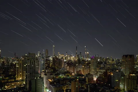 Manhattan Star Trails Timelapse Two of Two Stock Footage 219374860