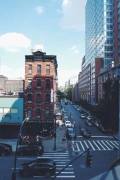Manhattan streets Stock Photos