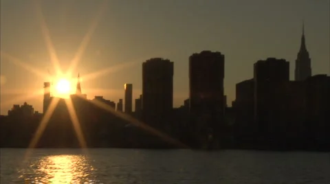 Manhattan sunset 動画素材 997271