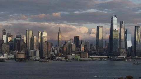 Manhattan Sunset Stock Footage 117256491