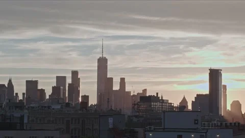 Manhattan-Sunset Stock Footage 156087901