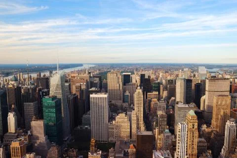 Manhattan sunset Foto stock