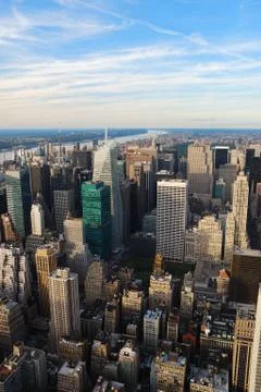 Manhattan sunset Stock Photos
