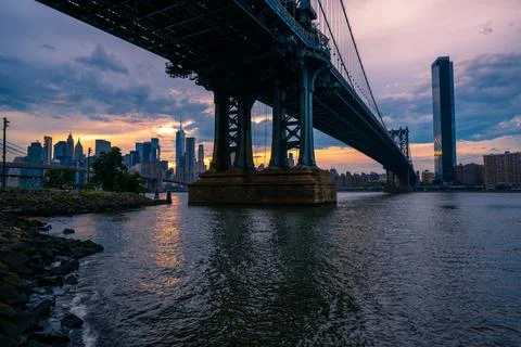 Manhattan at Sunset Stock Photos