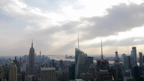 Manhattan Timelapse from top of the rock Stock Footage 126598547