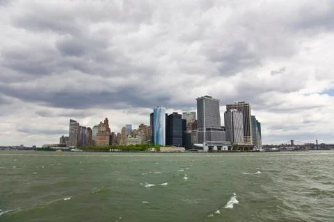 Manhattan view from the bay Stock Photos