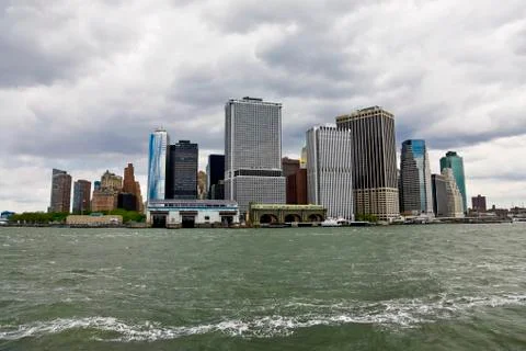 Manhattan view from the bay Stock Photos