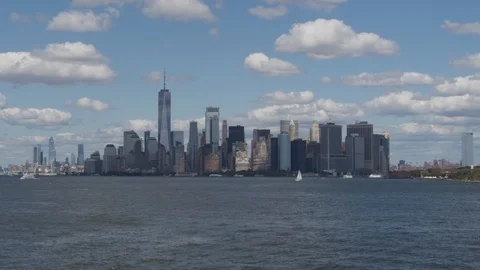 Manhattan view from a boat Stock Footage 117255348
