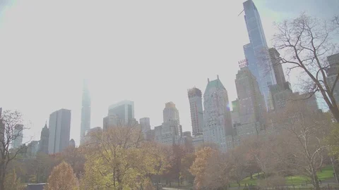  Manhattan view from Central Park NYC USA Stock Footage 84053870