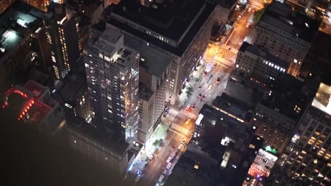 Manhattan view from the Empire state building Stock Footage