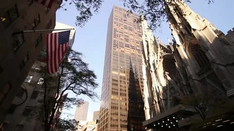 Manhatten cathedral Stock Footage 12139636