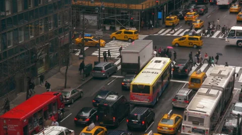 Manhatten Intersection Timelapse Vídeo Stock 61843969