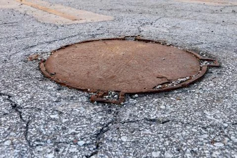 Manhole cover 스톡 사진