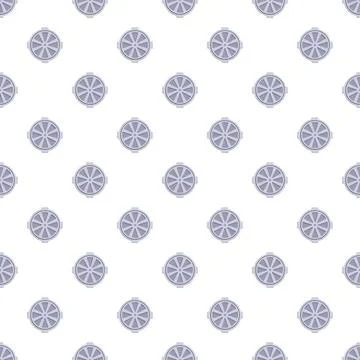Manhole covers forming a repeating seamless pattern Stock Illustration