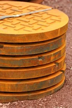 Manhole covers Stock Photos