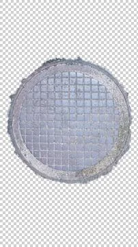 Manhole texture By Linus Foto stock