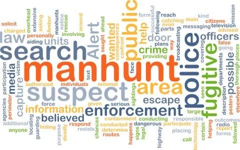 Manhunt background concept Stock Illustration