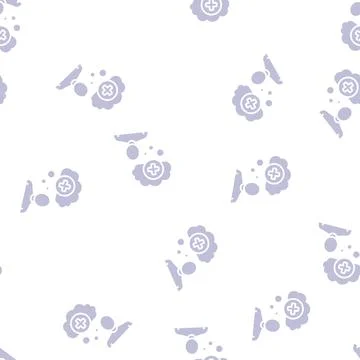 Mania psychological problems glyph seamless pattern Stock Illustration