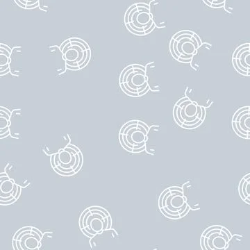 Mania psychological problems line seamless pattern 스톡 일러스트
