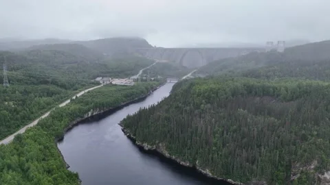 Manic-5 Hydroelectric Dam Stock Footage 337724942