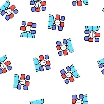 Manic-depression psychological disease vector seamless pattern Stock-Illustration
