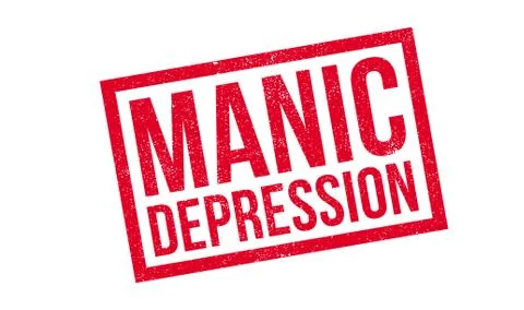 Manic Depression rubber stamp Stock Illustration