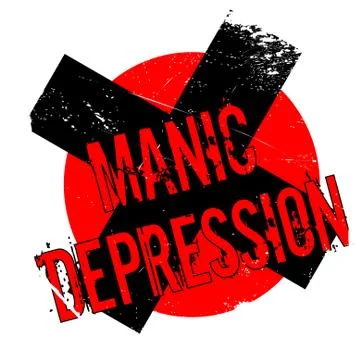 Manic Depression rubber stamp Stock Illustration