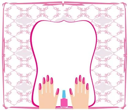 Manicure - abstract card Stock Illustration