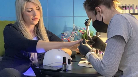 Manicure and Pedicure. Stock Footage 107650937