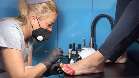 Manicure and Pedicure. Stock Footage 107651007