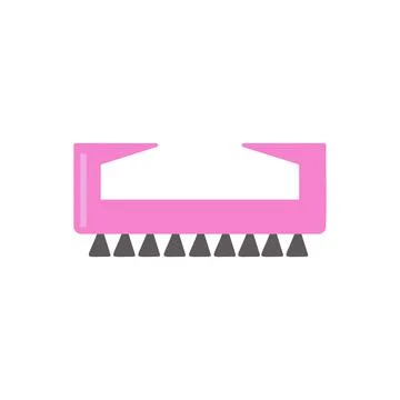 Manicure brush from dust vector isolated icon Illustrazione stock