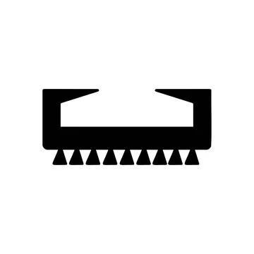 Manicure brush from dust vector isolated icon Illustrazione stock
