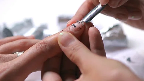 Manicure close up isolated Stock-Footage 70896527