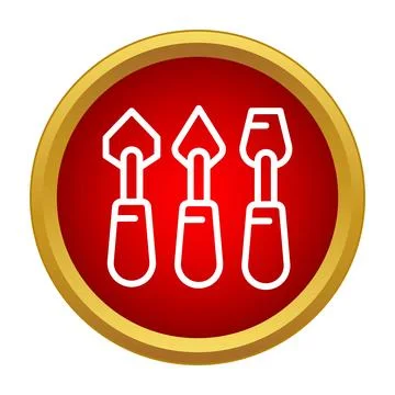 Manicure cuticle pushers icon in red circle Stock Illustration