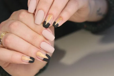 Manicure design nails Stock Photos