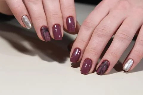 Manicure design nails Stock Photos