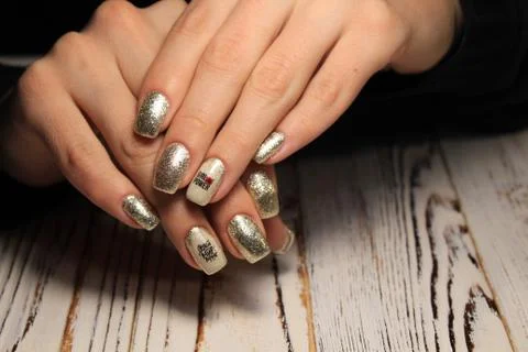 Manicure design nails Stock Photos